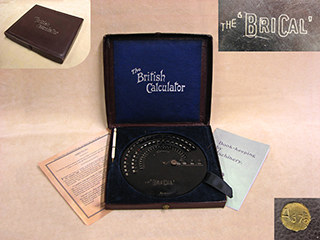 Early British Calculator Brical money calculating machine, circa 1910